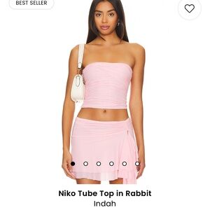 Indah pink skirt set